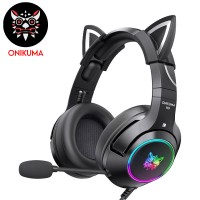 HEADSET ONIKUMA K9 CAT EAR GAMING WITH RGB BACKLIG...