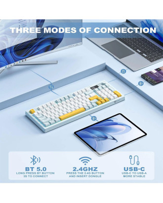 KEYBOARD ONIKUMA G80 94 Keys Wireless Keyboard with LCD Screen