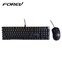 Keyboard & Mouse Set Gaming Forev Q600 Mechanical ...