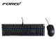 Keyboard & Mouse Set Gaming Forev Q600 Mechanical Blue Switches