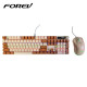 Keyboard & Mouse Set Gaming Forev Q600 Mechanical Blue Switches