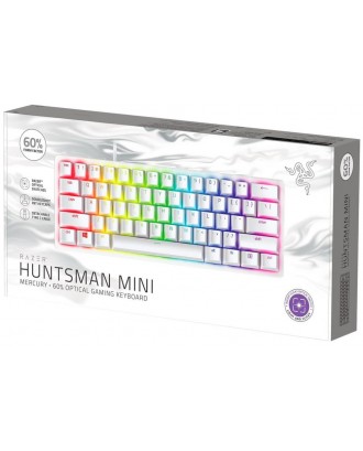 Razer Huntsman Mini - Mercury Edition Optical Gaming  Keyboard (Clicky Purple Switch)