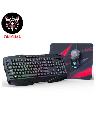 KEYBOARD ONIKUMA TZ3006 3 in 1 Gaming Combo (G22 Keyboard / CW917 Mouse/ MP002 Mouse Pad)