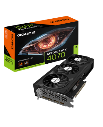 Gigabyte RTX4070 WINDFORCE OC 12G ( 12GB GDDR6  / 192bits / Three Fans )