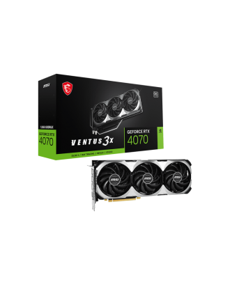 MSI GeForce RTX  4070 VENTUS 3X 12G OC  ( 12GB GDDR6X   / Three Fans ) 