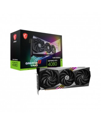 MSI GeForce RTX 4080 Gaming X Trio 16GB  ( 16GB GDDR6X   / Three  Fans ) 