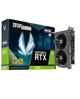 ZOTAC RTX 3050 6GB GDDR6 Twin Edge OC ( 6GB GDDR6 / DualFans / 3 Years warranty / supported 4 monitors )