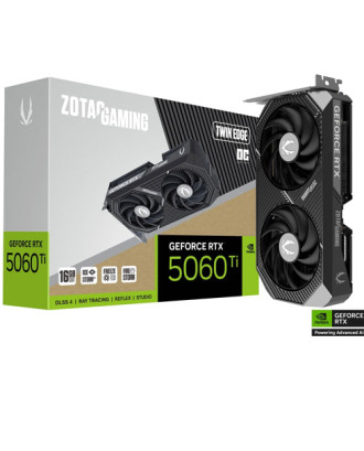 ZOTAC GAMING GeForce RTX 5060 Ti 16GB Twin Edge OC  ( 16GB GDDR7 / DualFans / 3 Years warranty )