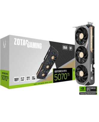 ZOTAC GAMING GeForce RTX 5070Ti SOLID SFF GDDR7 (16GB GDDR7  / 256bits / Three Fans / 3 Years warranty )