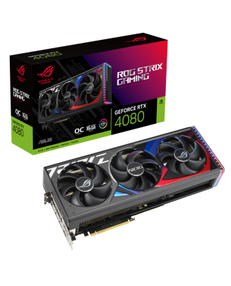 Asus ROG Strix GeForce RTX 4080 16GB GDDR6X OC Edition  ( 16GB GDDR6X   / Three  Fans ) 