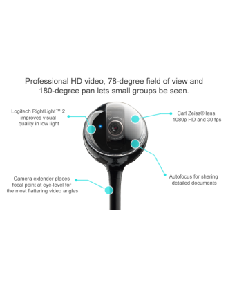 Logitech Conference Video Conference Webcam  HD 1080p with Built-In Speakerphone