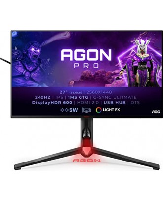 AGON Pro AG274QZM ( Mini LED / 2K / Nvidia G-Sync / 240Hz /  IPS /Adobe RGB 97% / HDR1000 / Speaker 5 W x 2 + DTS  ) ( ***Pre Order ) 