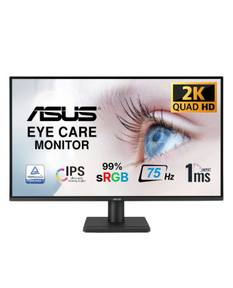 ASUS VA27AQ Eye Care Monitor ( 27"/ IPS / 2K QHD / 75Hz /  99% sRGB / Speaker built in ) 