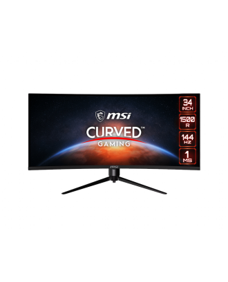 MSI GAMING MONITOR Optix MAG342CQR Curved 34 Inch 3440 x 1440 (UWQHD) Ultra Wide 2K 144Hz, 1ms