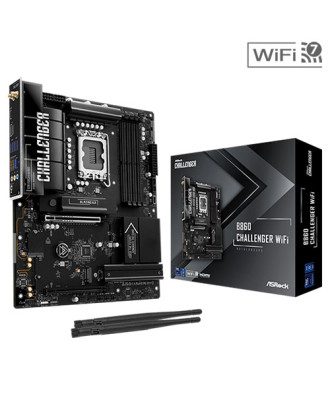 Asrock B860 Challenger WiFi ( LGA 1851 /  WiFi 7 + Bluetooth 5.4 / M.2 Gen5 supported )