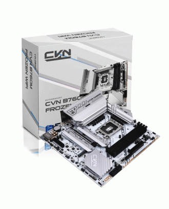 CVN B760M FROZEN WIFI V20 ( Max Ram DDR4 128GB / M.2 4.0 slot x 2 / WiFi 6 + Bluetooth )