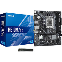 Asrock H610M/ac (LGA 1200 / M.2 slot / WiFi + Blue...