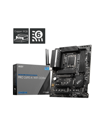 MSI PRO Z690-A WIFI DDR4 ( LGA 1700 / 4xDDR4 Slots / M.2 PCIe 4.0 / wifi 6 + Bluetooth )