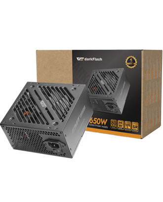 Power supply darkFlash EMT650 ( 650W / 80 Plus Bronze / Black Flat Cable / 2 Years warranty / Japanese Capacitors )