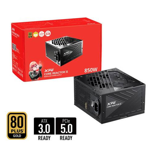 【新品】XPG CORE REACTOR 850 GOLD 850W XPG Core Reactor II 850W 80 Plus Gold ATX 3.0 - Zasilacze do
