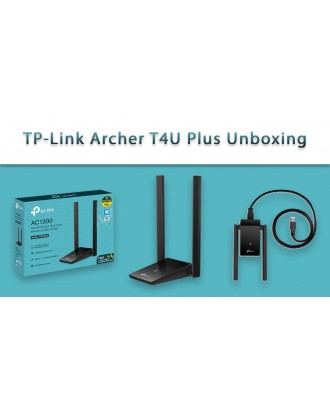 TP Link  Archer T4U Plus AC1300 Dual Antennas High-Gain Wireless USB Adapter