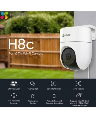 EZVIZ H8C 2MP Outdoor Pan & Tilt Wi-Fi Camera|Color Night Vision