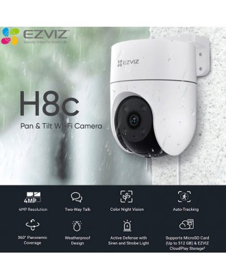EZVIZ H8C 4MP Outdoor Pan & Tilt Wi-Fi Camera|Color Night Vision