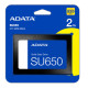 ADATA SU650 2TB ( Sata III 6Gb/s / 2TB / Up to 520MB/s )