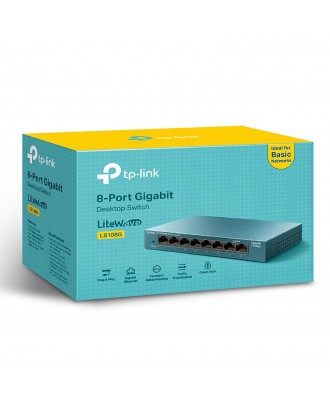 TP Link LS108G 8-Port 10/100/1000Mbps Desktop Network Gigabit Switch