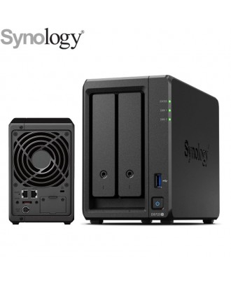 Synology DiskStation DS723+ 2Bays NAS(Up to 7Bays), RAM 2GB(Up to 32GB), Built-in M.2 Drive 2Slots
