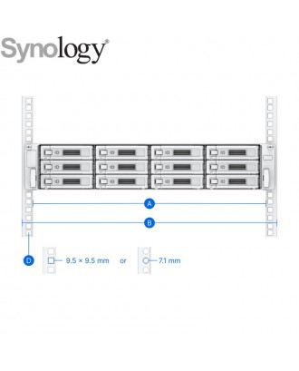 Synology RKS-02 Sliding Rack Rails For Synology Rackmount Servers